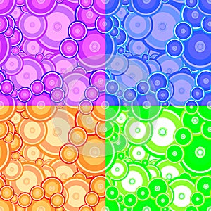 Doodle Circle Texture Seamless Pattern Background