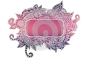 Doodle colored frame