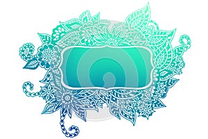 Doodle colored frame