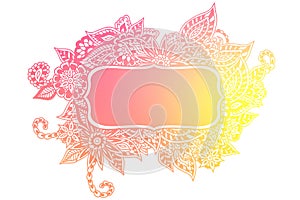 Doodle colored frame