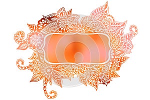 Doodle colored frame