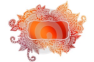 Doodle colored frame