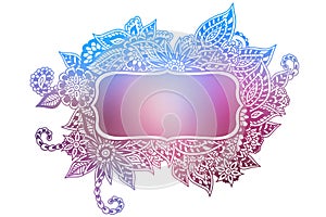 Doodle colored frame