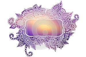 Doodle colored frame