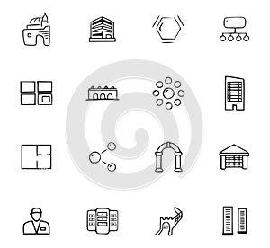 Doodle Communication icons set