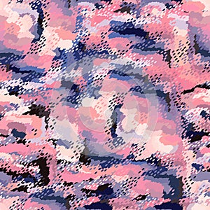 Doodle Dash line pattern . Fashion trendy wallpaper.Hand Drawing Seamless Pattern with Dash.Wavy grungy brush strokes.