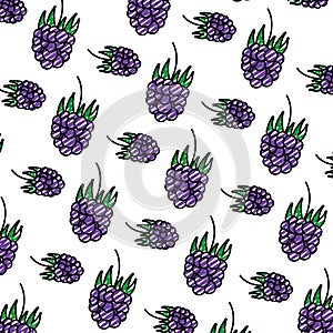 Doodle delicious grapes fresh fruit background