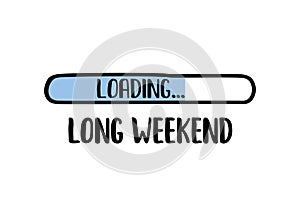 Doodle Download bar,long weekend loading text