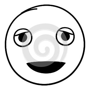 Doodle emoji. Doodles image pictogram, Smile emotion funny face, happy fun emoticon line icon, sad hand drawn, neat
