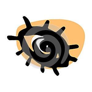 Doodle eye design element