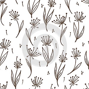 Doodle floral pattern