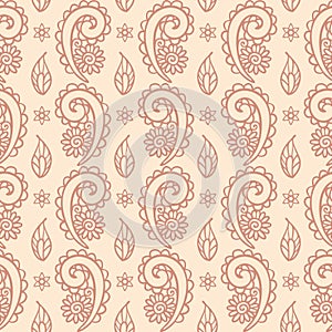 Doodle floral seamless pattern