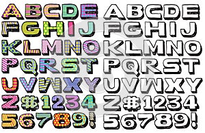 Doodle Font Colors 3D