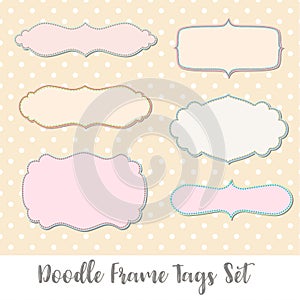 Doodle Frame Tags Set