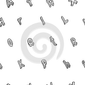 Doodle hand drawn vector cute isolated font