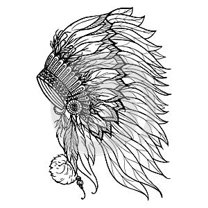 Doodle Headdress For Indian Chief