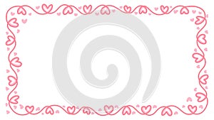 Doodle of heart frame for valentine\'s day. Hand drawn heart element vector