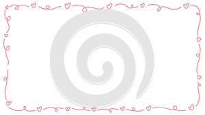 Doodle of heart frame for valentine\'s day. Hand drawn heart element vector