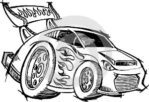 Doodle Hot-Rod Race-Car