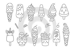 Doodle ice cream set