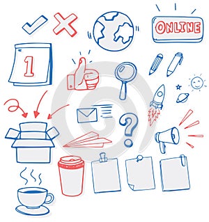 A doodle icon on white background