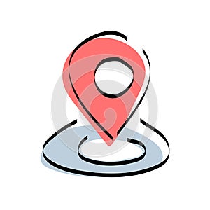 a placemark on the map