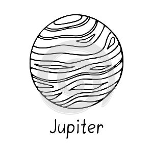 Doodle of Jupiter - planet of solar system