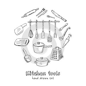 Doodle Kitchen tool collection - vector illustration