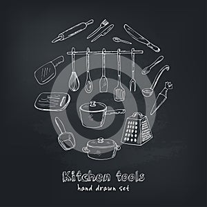 Doodle Kitchen tool collection - vector illustration
