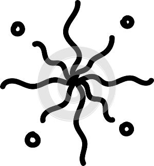 Doodle Lined Abstract Star