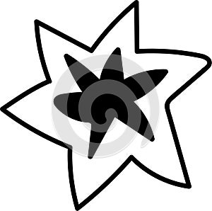 Doodle Lined Star
