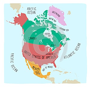 Doodle Map of North America