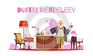 Doodle Mendeleev Chemistry Composition