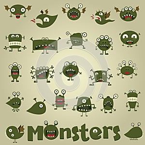 Doodle monster set
