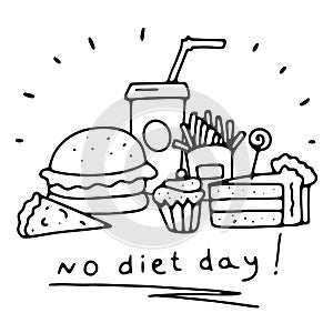 Doodle No Diet Day banner