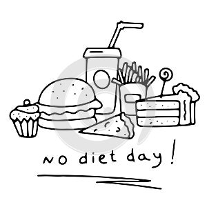 Doodle No Diet Day banner