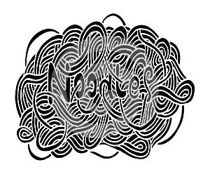 Doodle noodle hand drawing
