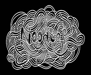 Doodle noodle hand drawing