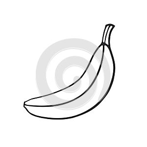 Doodle not peeled banana photo