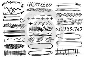 Doodle objects mega set in flat cartoon design. Vector illustration
