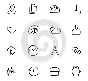 Doodle Office icons set