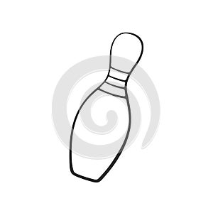 Doodle of one bowling pin