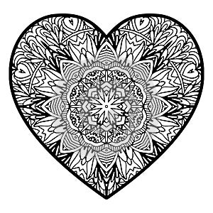 Doodle Ornamental Decorated Valentive day symbol