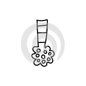 Doodle outline alveoli icon.