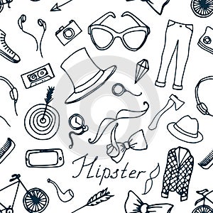 Doodle pattern hipster