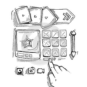 Doodle portfolio wireframe