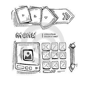 Doodle portfolio wireframe