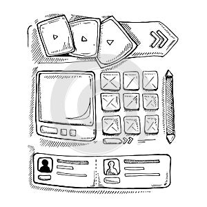 Doodle portfolio wireframe