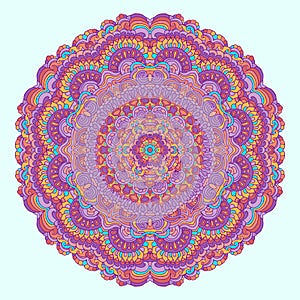 Doodle psychedelic mandala