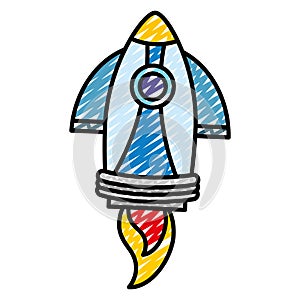 Doodle rocket technology object exploration space